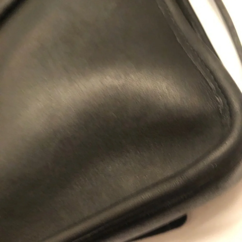 Coach vintage black leather briefcase laptop bag